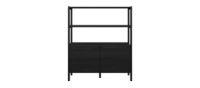 Bild von Skovby SM712 Hohes Sideboard H: 140 cm - Schwarz lackierte Eiche