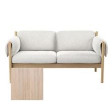 Bild von Skovby SM851 Loungesofa, H: 74 cm – Eiche weiß geölt/Cyber 23
