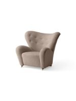 Bild von Audo Copenhagen The Tired Man Loungesessel H: 88 cm - Dunkel gebeizte Eiche/Baena 93