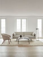 Bild von Fredericia Furniture 2631 Ditzel Loungesessel H: 72 cm - Geölte Eiche/Schaffell Moonlight