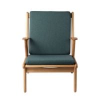 Bild von FDB Furniture J53 Sessel H:77,6 cm - Geölte Eiche/32 MLF Grün