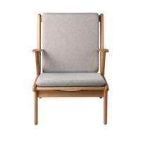 Bild von FDB Furniture J53 Sessel H:77,6 cm - Eiche geölt/30 Hellgrau
