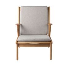 Bild von FDB Furniture J53 Sessel H:77,6 cm - Eiche geölt/30 Hellgrau