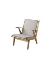 Bild von FDB Furniture J53 Sessel H:77,6 cm - Eiche geölt/30 Hellgrau