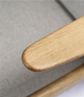 Bild von FDB Furniture J53 Sessel H:77,6 cm - Eiche geölt/30 Hellgrau