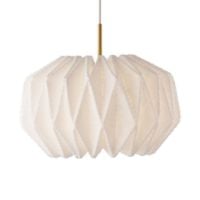 Bild von Le Klint 164 Softly Pleated I Pendelleuchte Rund M Ø: 62 cm - Messing/Weiß