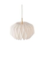 Bild von Le Klint 164 Softly Pleated I Pendelleuchte Rund M Ø: 62 cm - Messing/Weiß