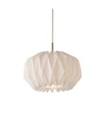 Bild von Le Klint 164 Softly Pleated I Pendelleuchte Rund S Ø: 42 cm - Messing/Weiß