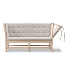 Bild von Fredericia Furniture 1789 2-Personen-Lattenrostsofa Rechts L: 160 cm - Seifenbehandelte Buche/Steelcut Trio 213