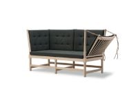 Bild von Fredericia Furniture 1789 2-Personen-Lattenrostsofa Rechts L: 160 cm - Seifenbehandelte Buche/Steelcut Quartett 994