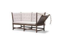 Bild von Fredericia Furniture 1789 2-Personen-Lattenrostsofa Rechts L: 160 cm - Seifenbehandelte Buche/Steelcut Beat 215