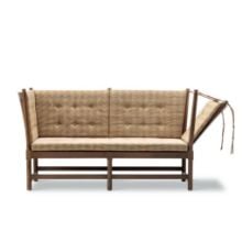 Bild von Fredericia Furniture 1789 2 Pers. Lattenrostsofa Rechts L: 160 cm - Kastanienbraune Buche/Steelcut Beat 0335