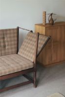 Bild von Fredericia Furniture 1789 2 Pers. Lattenrostsofa Rechts L: 160 cm - Kastanienbraune Buche/Steelcut Beat 0335