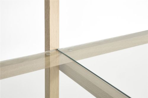 HAY Woody Column Low 2.0 B: 206,5 cm - Seifenbehandelte Eiche/Glas