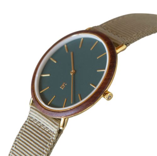 Hemverk-Armbanduhr Ø: 40 mm – Graham Conifer/Taupe Nylon