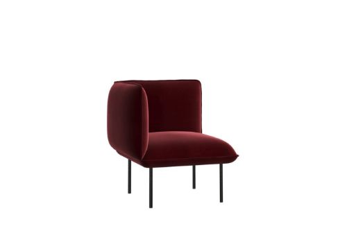 Woud Nakki Lobby Corner Module SH: 46 cm - Bordeaux Rød