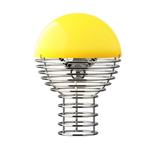 Verpan Wire Portable Lamp H: 25 cm - Aluminium/Gul