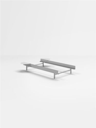 Moebe Verstellbares Bettgestell 179x90/180 cm - Edelstahl