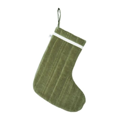 Ferm Living Vari Quilted Julesok H: 40 cm - Bomuld/Khaki