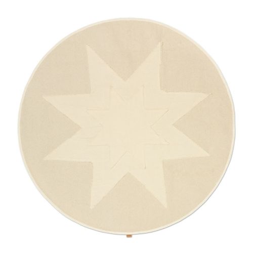 Ferm Living Vela Stjerne Juletræstæppe Ø: 120 cm - Bomuld/Natural