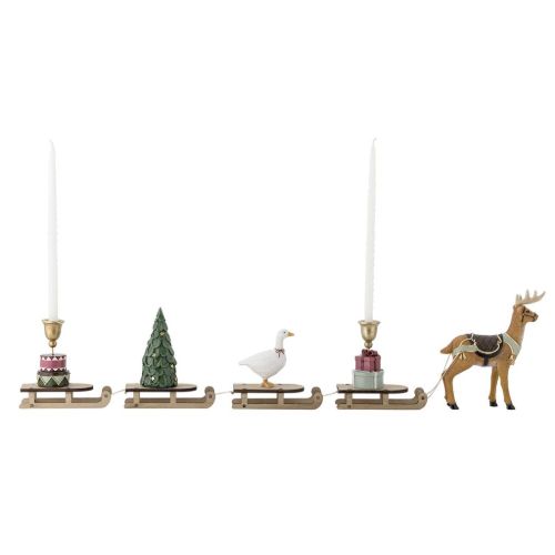 Bloomingville Dasher Deko-Kerzenständer, Länge: 87 cm – Mehrfarbig