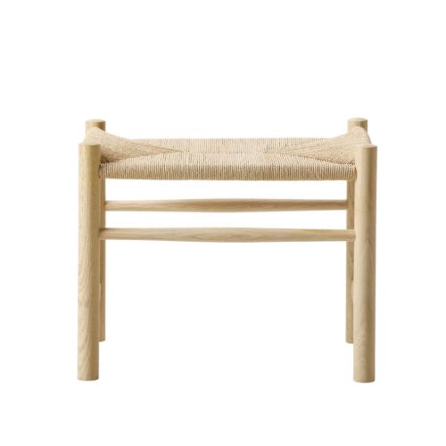 Fredericia Furniture 16000 J16 Wegner Taburet H: 42,5 cm - Natur Flet/Lys Olieret Eg