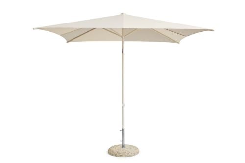 HAY Terrazza Sonnenschirm, quadratisch, 240 x 240 cm – Weiß/Grau
