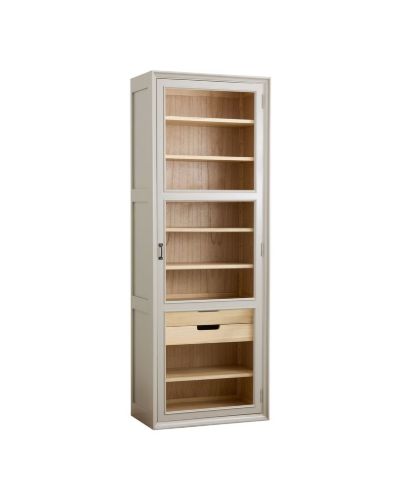 Nordal Viva Vitrine mit 1 Tür, Höhe: 210 cm – Holz/Grau
