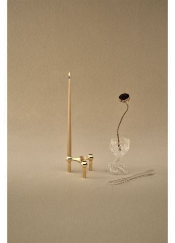 STOFF Nagel Spitzkerzen von Ester & Erik, 6 Stück, Höhe: 29 cm – Mandelbutter
