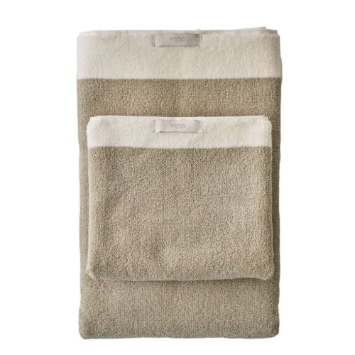 Vipp 102 Gæstehåndklæde 40x60 cm - Økologisk Bomuld/Khaki