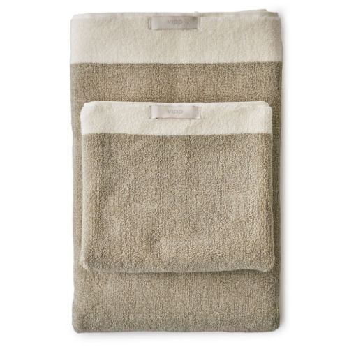 Vipp 104 Håndklæde 76x135 cm - Økologisk Bomuld/Khaki