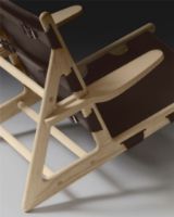 Bild von Fredericia Furniture 2229 Børge Mogensen Limited Edition Jagdstuhl 75-jähriges Jubiläum - Geölte Esche/Dunkelbraunes Leder