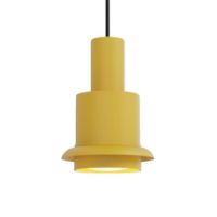 Bild von DCW Editions Chaumont Pendelleuchte Ø: 19 cm - Edelstahl/Gelb