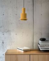 Bild von DCW Editions Chaumont Pendelleuchte Ø: 19 cm - Edelstahl/Gelb