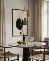 Bild von DCW Editions Chaumont Pendelleuchte Ø: 15 cm - Edelstahl/Gelb