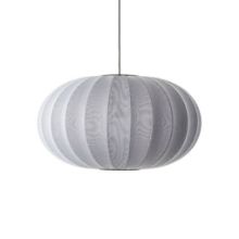 Bild von Von Hand gefertigter ovaler Anhänger aus Knit-Wit Ø: 76 cm – Silber
