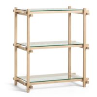 Bild von HAY Woody Column Low 2.0 B: 75,5 cm - Seifenbehandelte Eiche/Glas