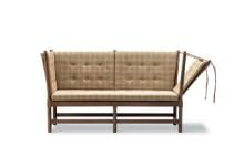 Bild von Fredericia Furniture 1789 2 Pers. Lattenrostsofa Rechts L: 160 cm - Kastanienbraune Buche/Steelcut Beat 0335