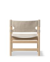 Bild von Fredericia Furniture 2021 Der Canvas Chair von Børge Mogensen – Natürliches Canvas/hell geölte Eiche