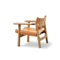 Bild von Fredericia Furniture 2226 Der spanische Stuhl von Børge Mogensen – Naturleder/geölte Eiche