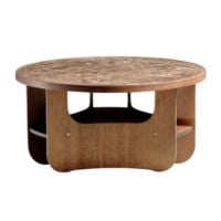 Bild von Bent Hansen Vido Couchtisch Ø: 81,5 cm - Geräucherte Eiche/Brauner Marmor