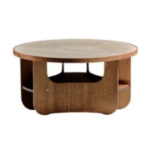 Bild von Bent Hansen Vido Couchtisch Ø: 81,5 cm - Geräucherte Eiche/Heller Marmor