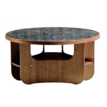 Bild von Bent Hansen Vido Couchtisch Ø: 81,5 cm - Geräucherte Eiche/Schwarzer Marmor