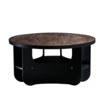 Bild von Bent Hansen Vido Couchtisch Ø: 81,5 cm - Schwarze Esche/Brauner Marmor