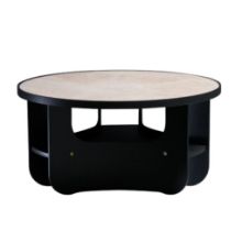 Bild von Bent Hansen Vido Couchtisch Ø: 81,5 cm - Schwarze Esche/Heller Marmor