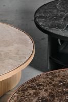 Bild von Bent Hansen Vido Couchtisch Ø: 81,5 cm - Geölte Eiche/Schwarzer Marmor