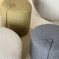 Bild von We Do Wood Designbite Pouf Höhe: 33 cm - Polyester/Denim