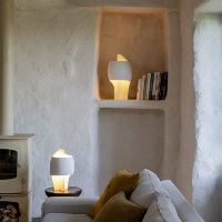 Bild von DCW Editions La Lampe B Grande B H: 51 cm – Aluminium/Weiß