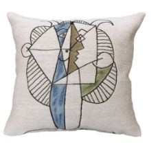 Bild von Poulin Design Picasso Pude 45x45 cm – Haariger Faunkopf (1946)