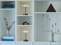 Bild von Piet Hein Sinus 22 Tragbare Tischleuchte H: 25 cm - Aluminium/Antikbronze